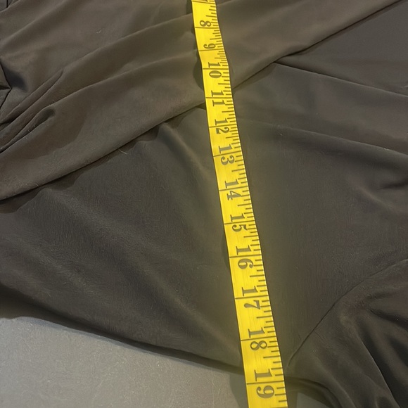 H & M Black Wrap front, peplum Top, Lpng Sleeve, V neck, Medium - Picture 6 of 9